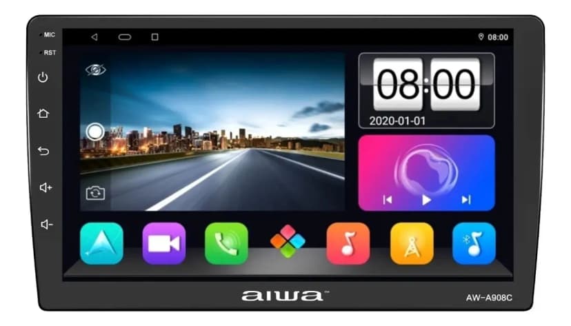 Radio Auto Android 2 Din Hd 9'' Aiwa 4gb Ram Wifi Aw-a908c