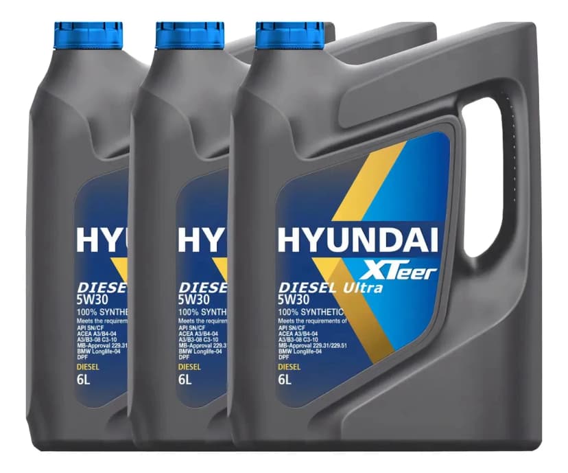 Hyundai XTeer Diesel Ultra C3 5W-30 pack 3 x 6 L